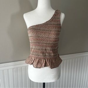 American Eagle One Shoulder Stretch Floral Top